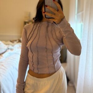 Urban Outfitters Lavender Textured Long Sleeve